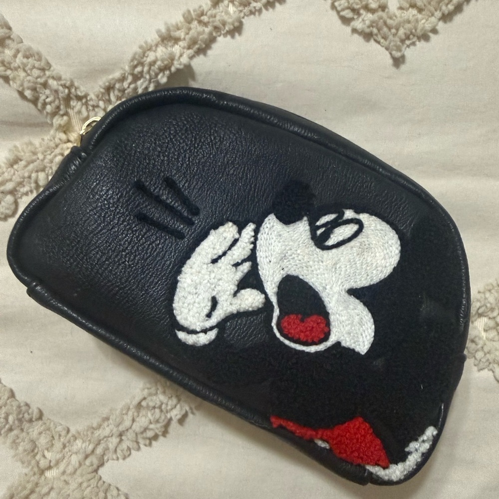Loungefly Black and Gold Disney Pouch
